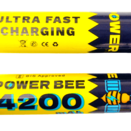 Flat : Power BEE Ultra Fast Charging ICR 18650 3.7V Rechargeable Li-ion BIS Approved Battery 4200 mAh (Pack of 2)