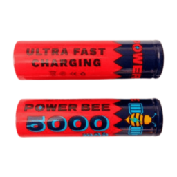 Flat : Power BEE Ultra Fast Charging ICR 18650 3.7V Rechargeable Li-ion BIS Approved Battery 5000 mAh (Pack of 2)
