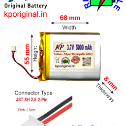 KP Original 3.7v 5000mAh Rechargeable Battery for Power Bank DVD, Tablet, MP3 Player, 5000 mah