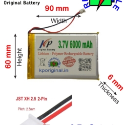 KP Original 3.7v 6000mAh Rechargeable Battery for Power Bank DVD, Tablet, MP3 Player, 6000 mah