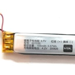 VDL- 501035 3.7V 155mAh 0.57Wh Rechargeable Battery 155 mah for Neckband, Bluetooth Headset, Bluetooth Speaker, DIY, Robotics