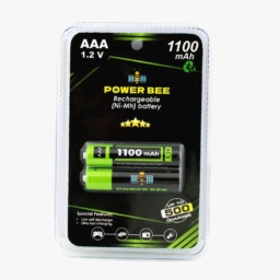 Power BEE Buttontop AAA 1.2v 1100mAh Rechargeable (Ni-Mh) Powerful Battery (Pack of 2), Ideal for Trimmer, Remote, Toys, Clock,Camara, Torch