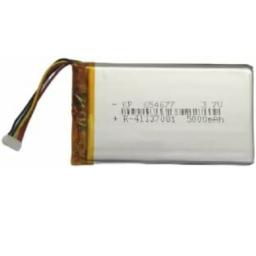 KP 654677-3.7v 5000mAh Rechargeable 5 Pin Wire Battery for Power Bank DVD, Tablet, MP3 Player, GPS, Instruments and DIY 5000 mah