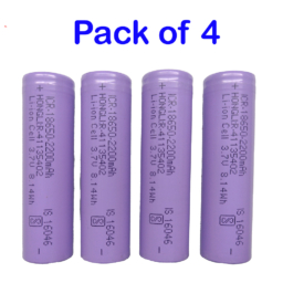18650 Hongli 3.7volt 2200mAh Lithium Ion Rechargeable Battery 2200 mAh (Pack of 4)