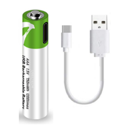 SMARTOOOLS Rechargeable AAA Batteries, 1.5V 750mWh, USB Type-C Charging Cable, High Capacity, Fast Charge, 1200 Cycles, Over-Charge Protection Pack of 1