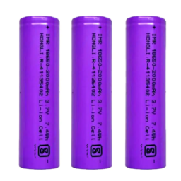 18650 Hongli 3.7volt 2000mAh Lithium Ion Rechargeable Battery 2000 mAh (Pack of 3)