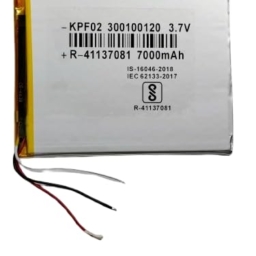 FO2-300100120 3Pin Wire 3.7v 7000mAh Rechargeable Battery for DVD, Compitable with Yoga Tablet, 7000 mah Capacity