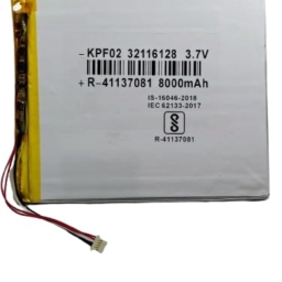 FO2 32116128 5Pin Connector 3.7v 8000mAh Rechargeable Battery for Laptop, DVD, Compatible with Yoga Tablet, 8000 mah Capacity