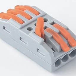 CMK 423 0.08 mm2 to 2.5 mm2 Quick Splicing Multiplex Butt Wire Connector Compact Conductor Press Home Terminal Blocks CMK-423 (3 in 3 Out) Pack of 2