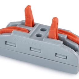 CMK 422 0.08 mm2 to 2.5 mm2 Quick Splicing Multiplex Butt Wire Connector Compact Conductor Press Home Terminal Blocks CMK-423 (2 in 2 Out) Pack of 2