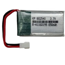 KP Original-802540 Li Po 3.7v 650mAh Rechargeable Battery 650 mah Lithium Polymer LiPo Battery for Drone, Flying Quadcopter, SYMA RC Drone Quadcopter Helicopter RC Toys