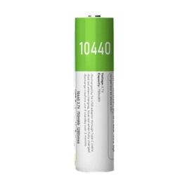 KP Original Rechargeable 10440 Batteries, Lithium 10440 Batteries（Not AAA Batteries） Rechargeable Lithium Ion 3.7 Volts 10440 Battery with 1 USB Type C Charger,750mWh (Pack of 1)