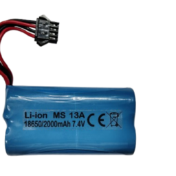 KP- 7.4V 2000mAh 2S Li-ion JST SM 4 pin Connector Rechargeable Battery 2000 mah for DIY Projects, Toys, Robotics