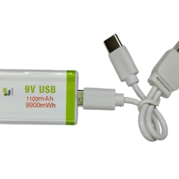 KP Original 1100 mAh 9V Rechargeable Battery Charge Using USB Type-C Cable with LED Charging Indicator Charge 1200 Times