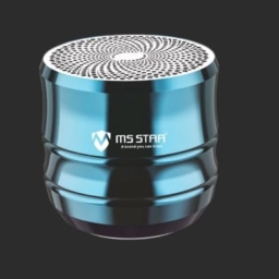 MS Star Alto Ultra Mini Wireless Bluetooth Speaker, Heavy Metal Electroplating Round Design, Long Battery Life, Quick Charge, Multicolor