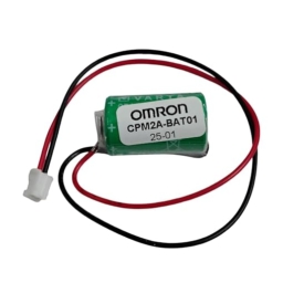 OMRON CPM2A-BAT01 PLC Backup Battery, 3V CR 1/2 AA, 1000mAh Capacity with Connection Cables