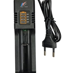 KP Original 18650 Battery Charger with Display, Single-Slot Intelligent Battery Charger for 3.7V Li-ion 18650,26650,18500,14500,16650,16340 Rechargeable Battery (not Including Battery)