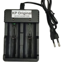 KP Original 18650 Battery Charger with LED Indicator, Dual-Slot Intelligent Battery Charger for 3.7V Li-ion 18650,26650,18500,14500,16650,16340 Rechargeable Battery (not Including Battery)