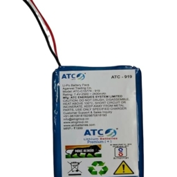 ATC 919 Li-Po Battery Pack, 3PIN Connector 7.4V 2500mAh, Compatible with Morefun EPT505982 IST9100 Smart POS