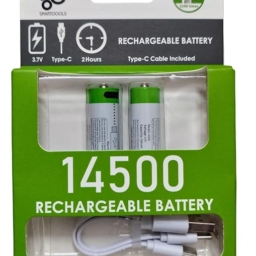 KP Original 3.7V 700MaH High Capacity Type C Rechargeable 14500 Li Ion Battery for Shaver & Flashlight Upgraded 5th Gen 14500mA2