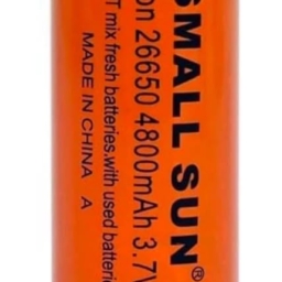 KP Original Compatible with Smallsun 26650 3.7V 4800MAh Lithium Battery, 0.67" Diameter x 1.36" H 17.0 mm x 34.5 mm, (Pack of 1)