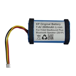 KP Original 7.4V 2600 mah Lithium Ion Bluetooth Speaker Battery Compatible with Tribit StormBox, MaxSound Plus Bluetooth Wireless Speakers (7.4V) – Not Compatible with Marshall Emberton Speaker
