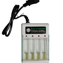 KP Original Fast Charger for AA/AAA Ni-MH/Ni-CD Batteries, 4 Slots, 1.2V 250mA Output, Independent Charging