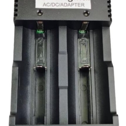 KP Original 18650 Battery Charger with LED Indicator, Dual-Slot Intelligent Battery Charger for 3.7V Li-ion 18650, 26650, 18500, 14500, 16650, 16340 Rechargeable Battery (not Including Battery)