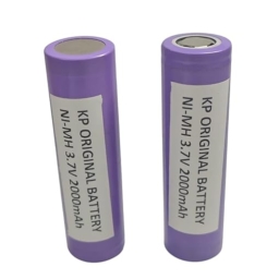 KP Original Ni-MH Rechargeable Battery, 3.7V, 2000mAh, High Capacity, Flat Top Cells for Torch, Bluetooth Speaker, Power Bank, LED, Toys, Solar Lights and Other Electronic Devices