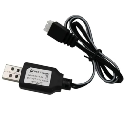 Smart Universal RC USB Charger Cable 3 Pin JST XH-3Pin 2.5mm Pitch Plug Compatible RC Car RC Plane RC Tank RC Boat and Other Remote Control Toys for 7.4V Battery